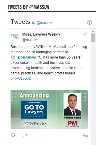Pierce and Mandell - Bill Mandell is Featured in Mass. Lawyers Weekly